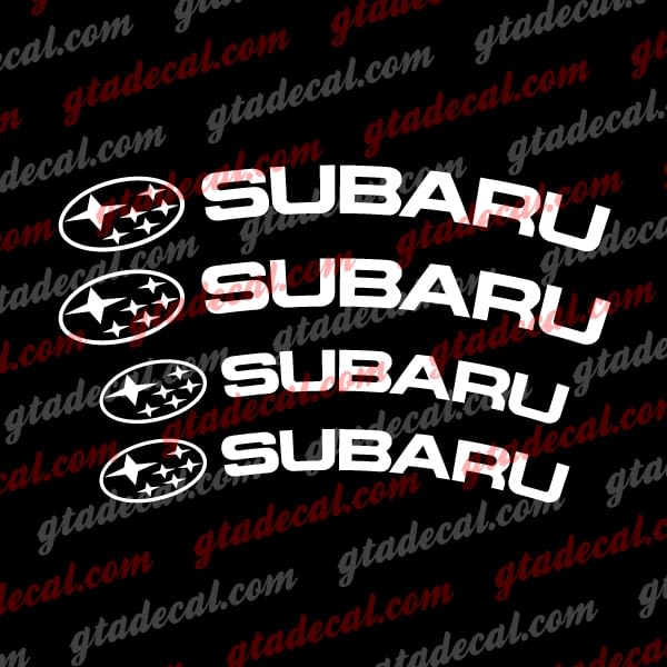 Subaru Curved Brake Caliper Decals GTA Decal GTA Decal