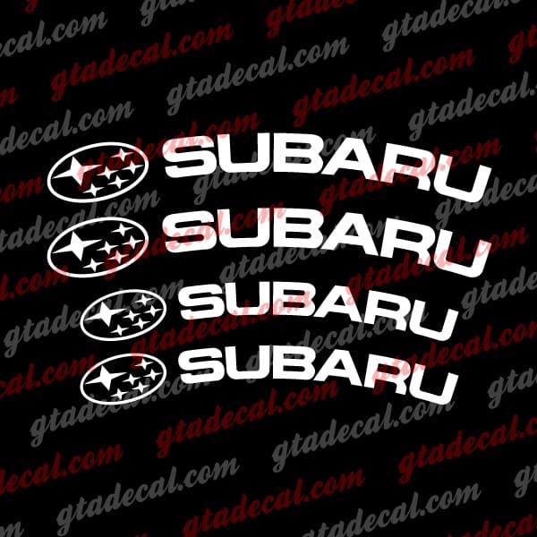 Subaru Curved Brake Caliper Decals GTA Decal GTA Decal